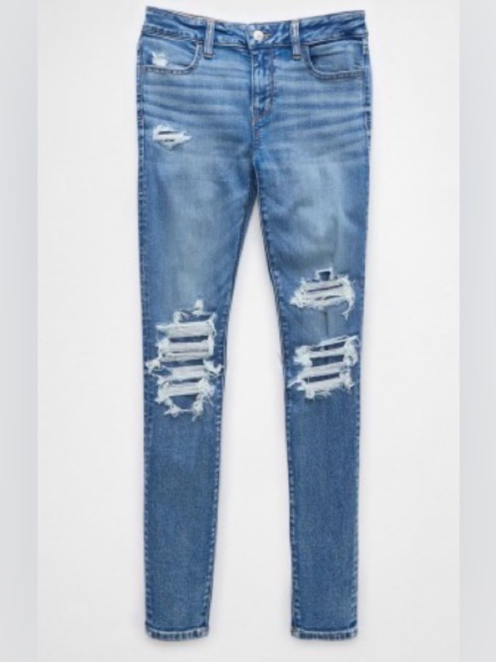 NWT American Eagle Distressed Next Level Stretch Jeggings . Sz 2 Short